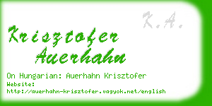 krisztofer auerhahn business card